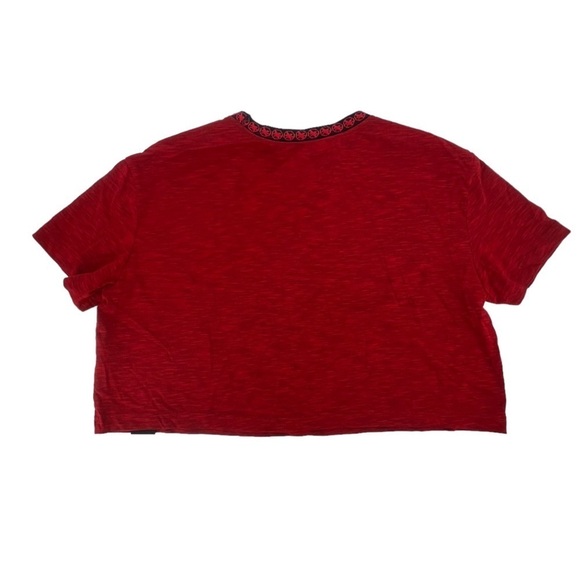 Nike Red Crop Short Sleeve Dri Fit Ohio State Buckeyes Tee Size Large Women’s - Picture 3 of 5